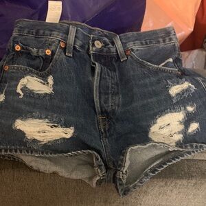 Distressed Denim Women Shorts
